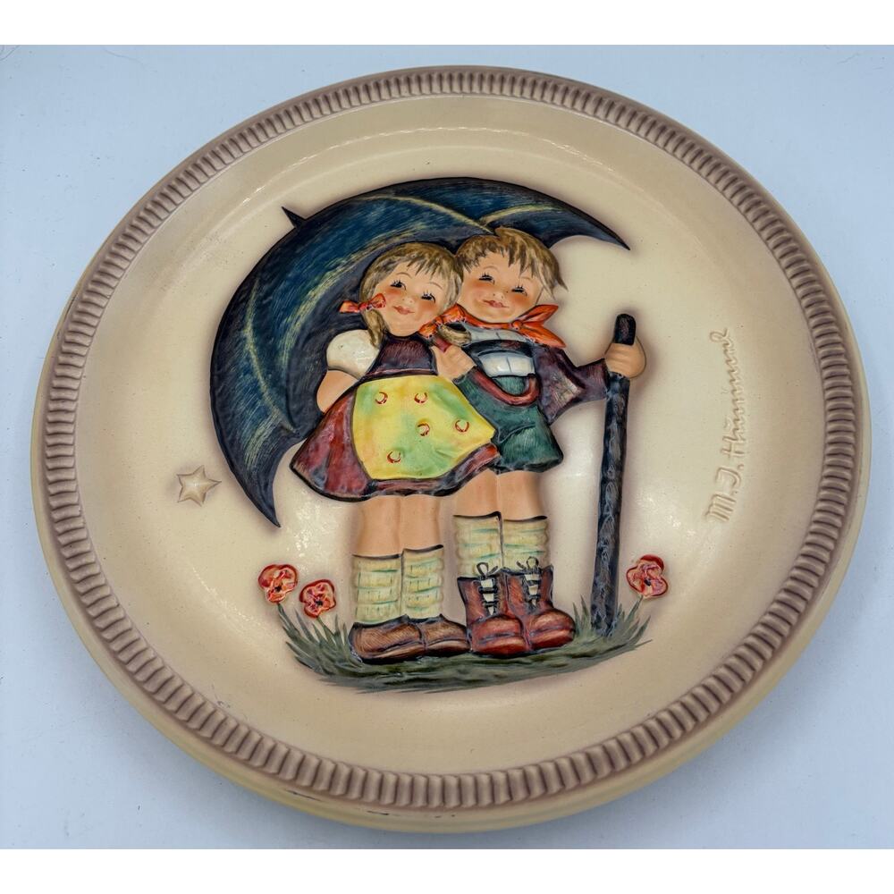 Vintage 1975 Goebel Hummel "Stormy Weather" Anniversary Plate